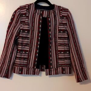 Twelfth Street Cynthia Vincent tweed blazer size 2 with pockets and rivet button